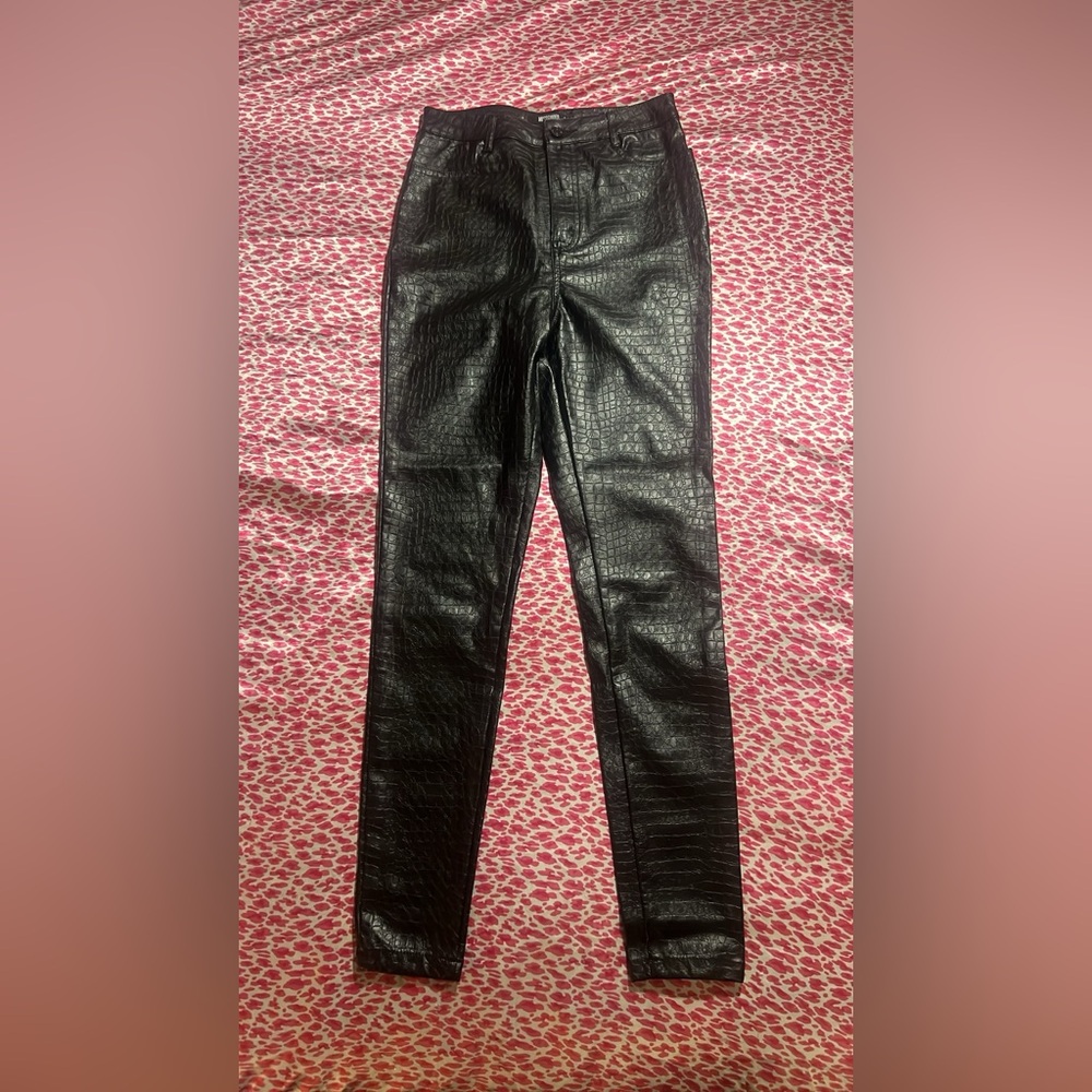Missguided Black Textured Pants